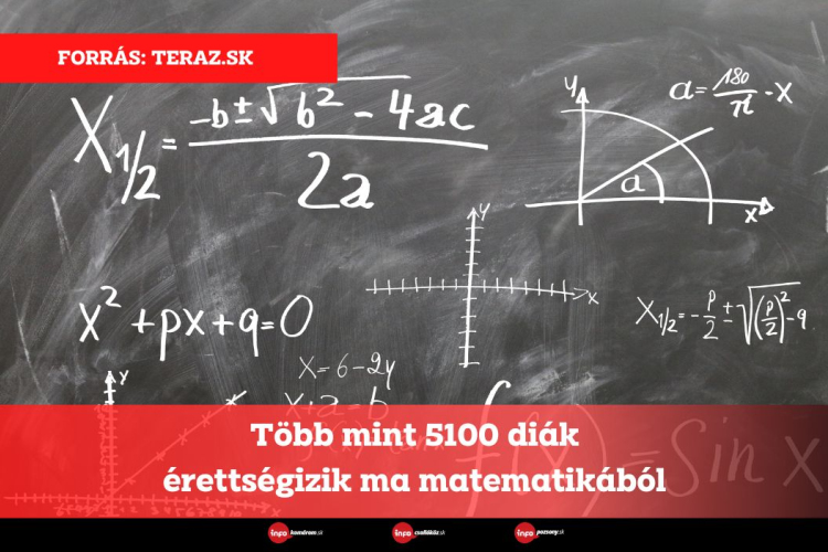 Több mint 5100 diák érettségizik ma matematikából