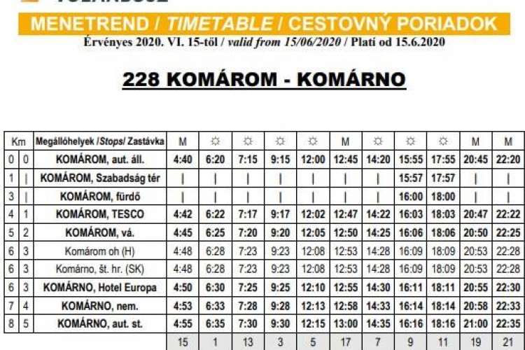 Újra indul a buszjárat Észak- és Dél-Komárom között