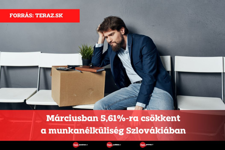 Márciusban 5,61%-ra csökkent a munkanélküliség Szlovákiában