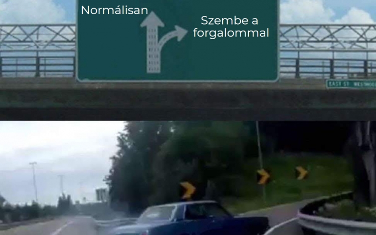 A D4-es autópályán szembement a forgalommal egy eltévedt sofőr