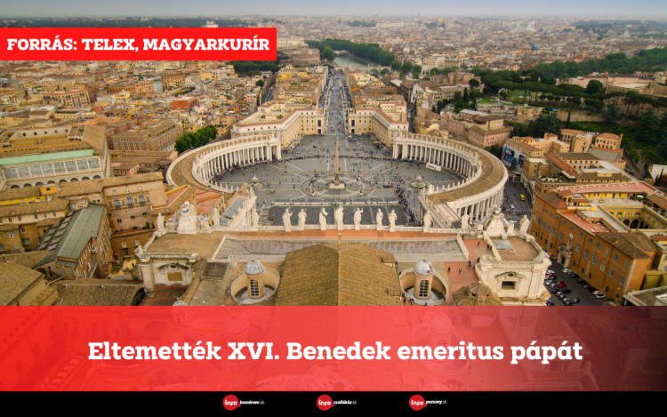 Eltemették XVI. Benedek emeritus pápát