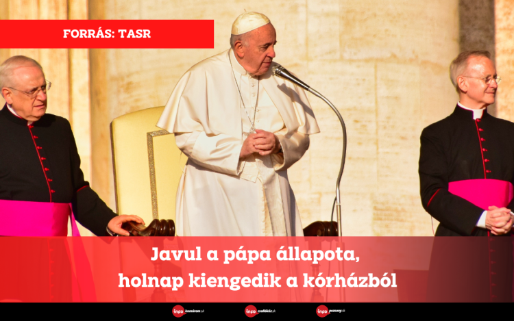 Javul a pápa állapota, holnap kiengedik a kórházból