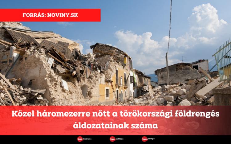 Közel háromezerre nőtt a törökországi földrengés áldozatainak száma