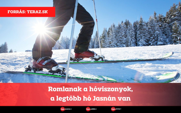 Romlanak a hóviszonyok, a legtöbb hó Jasnán van