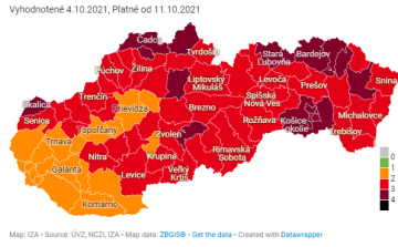 COVID-térkép: jövő hétfőtől így néz ki a járások besorolása