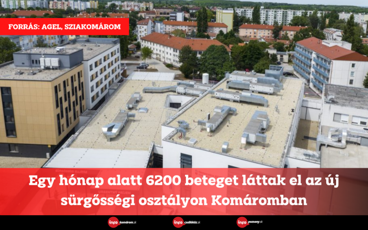 AGEL • Egy hónap alatt 6200 beteget láttak el az új sürgősségi osztályon Komáromban