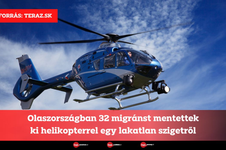 Olaszországban 32 migránst mentettek ki helikopterrel egy lakatlan szigetről